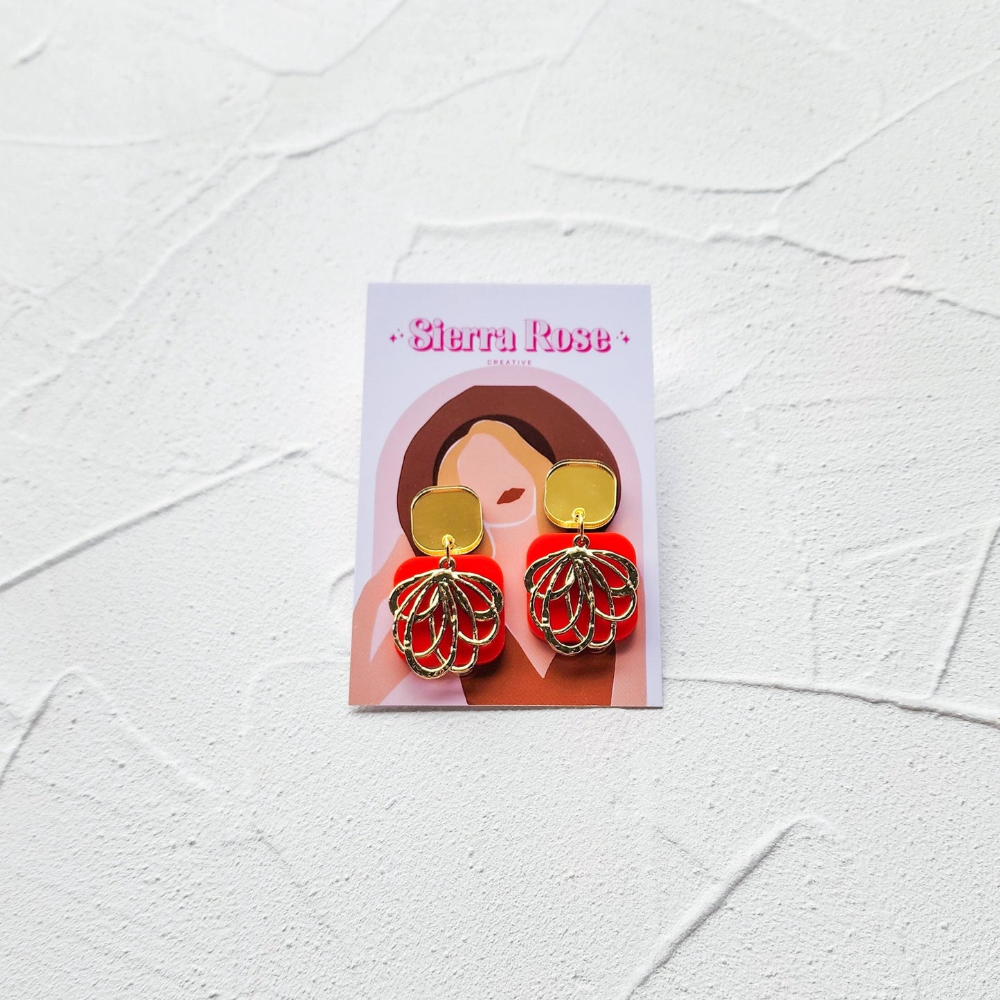 Red & Gold Christmas Earrings
