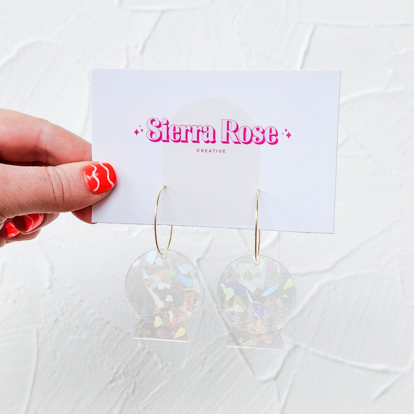 Christmas Snow Globe Earrings
