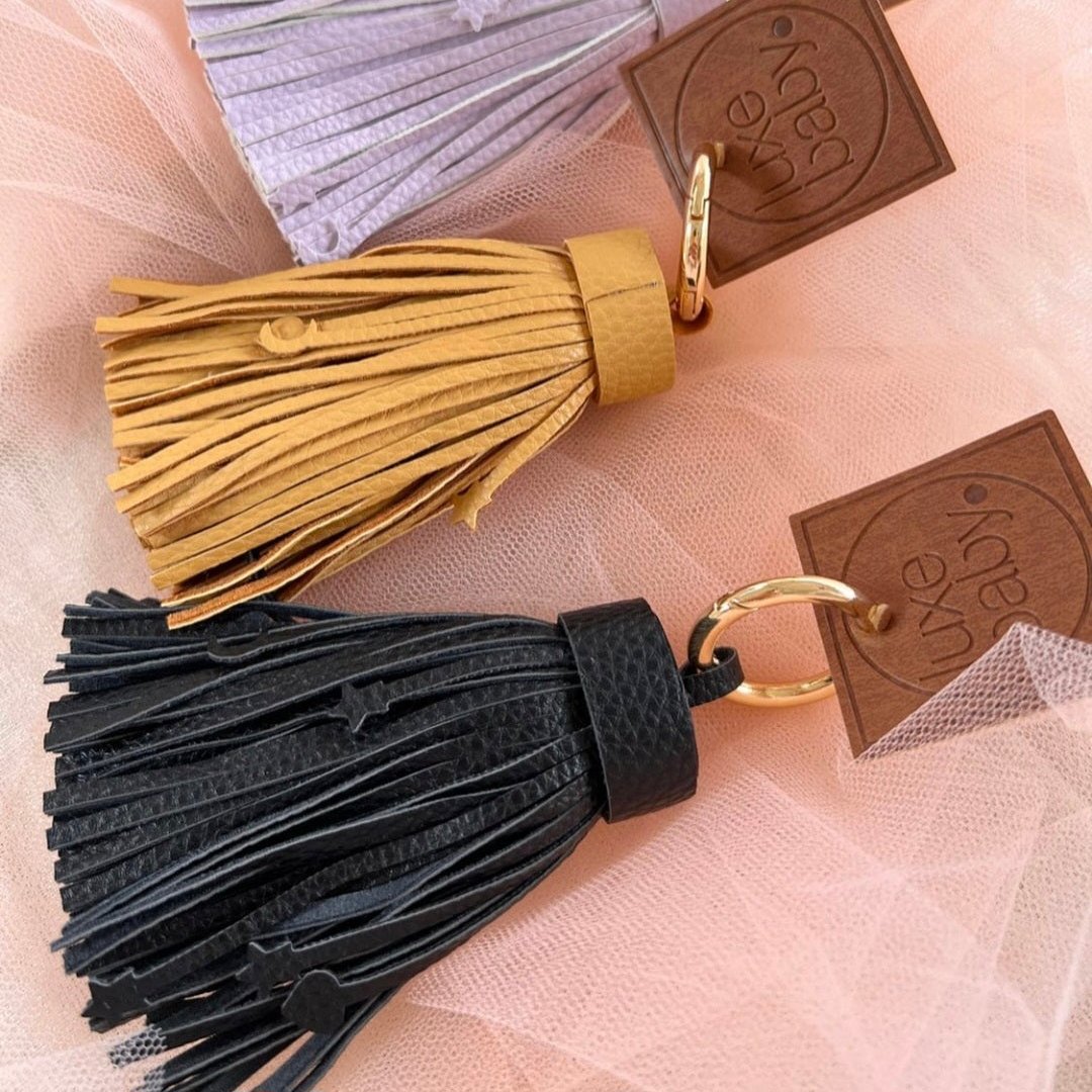 Leather Tassel Bag Charm