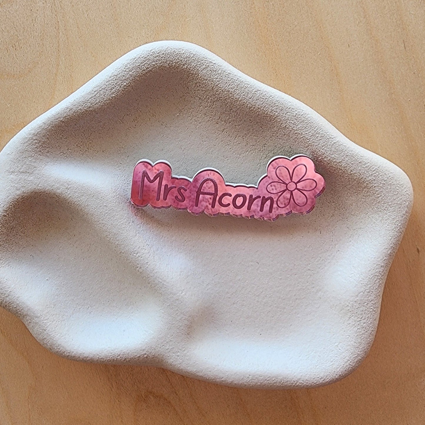 Mirrored Acrylic Name Badge