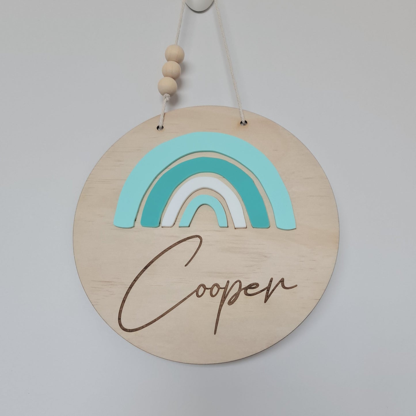 Aqua hues Rainbow Name Plaque