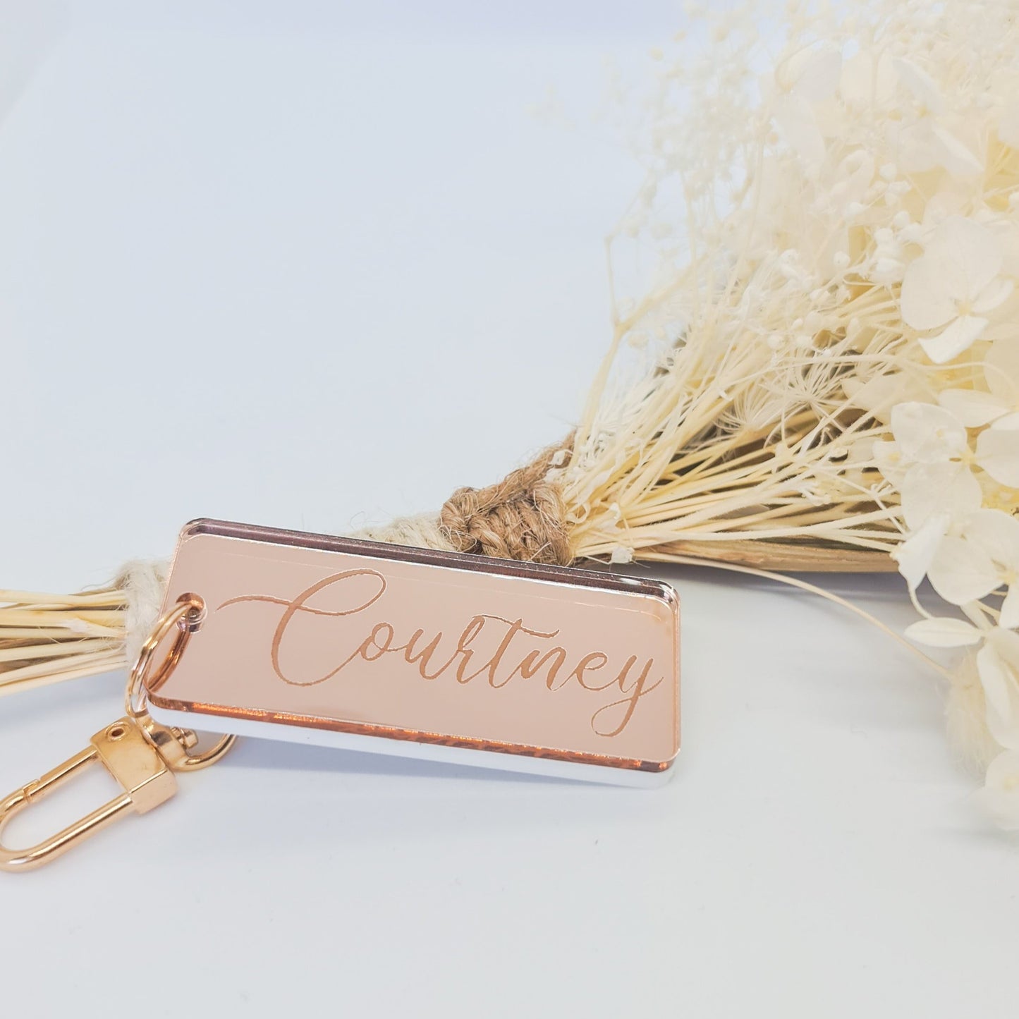 Rose Gold Personalised Keyring