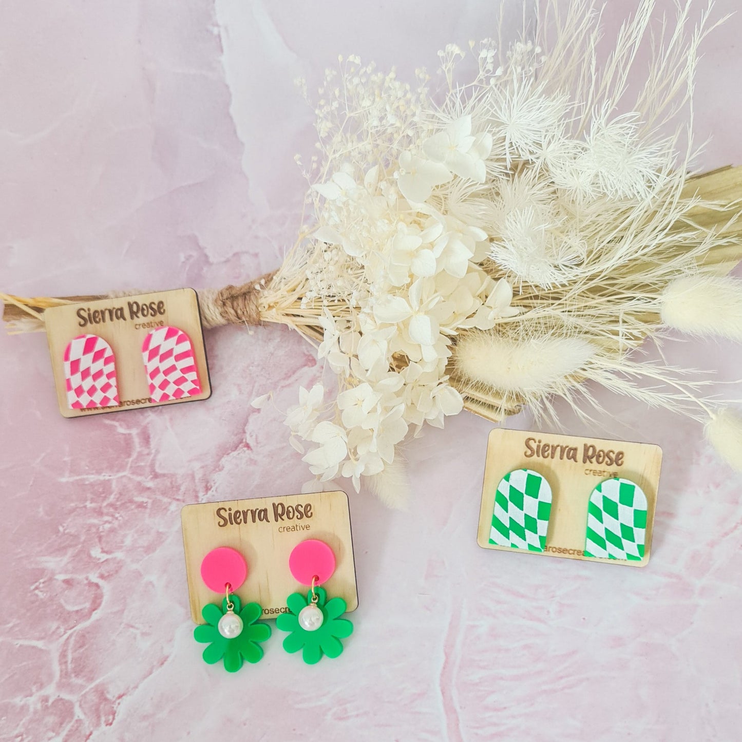 Check Arch Earrings