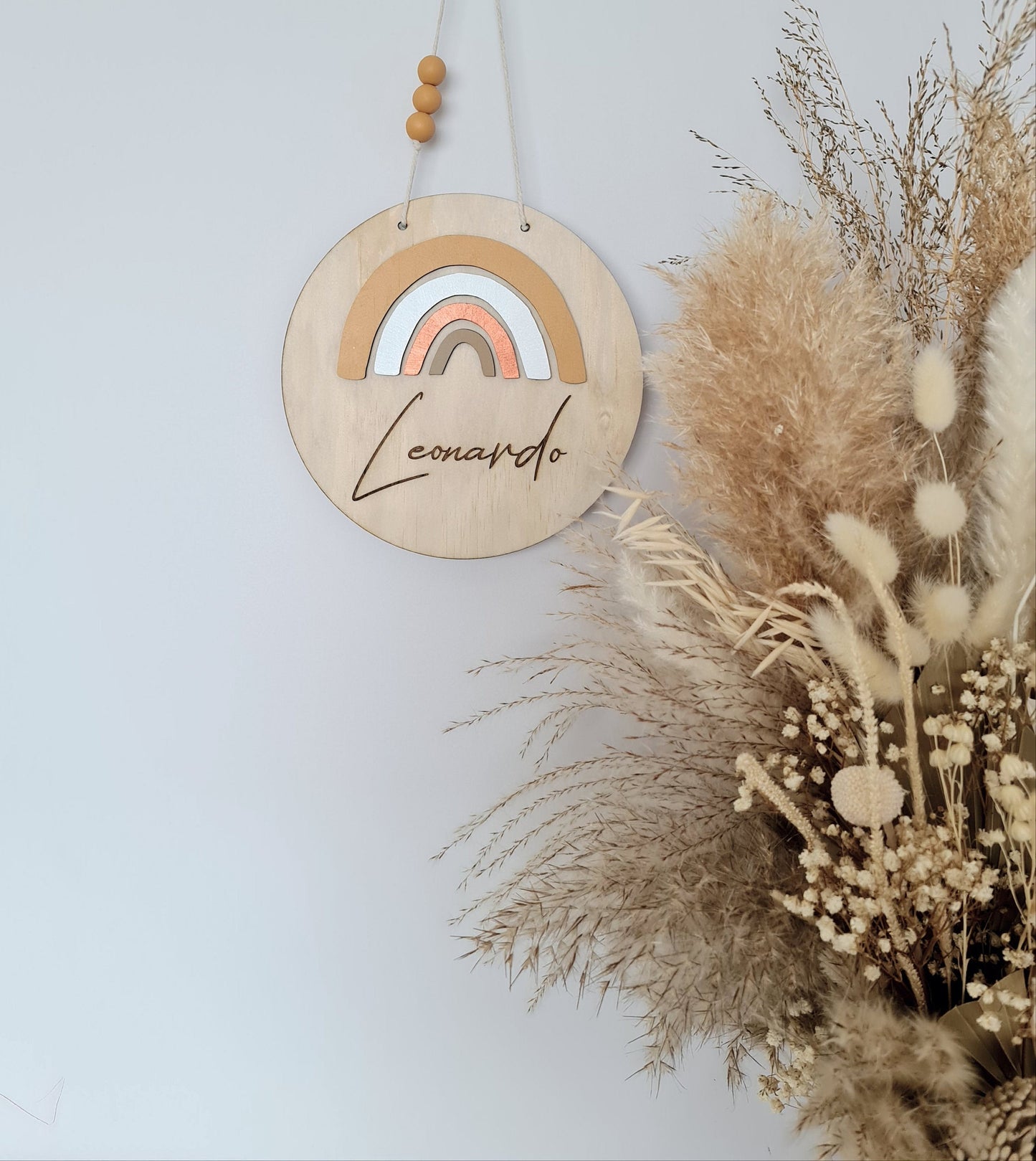 Mustard & Rust Rainbow Name Plaque