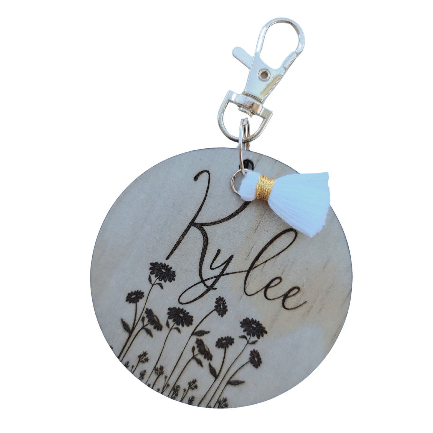 Floral design Personalised Bag Tag