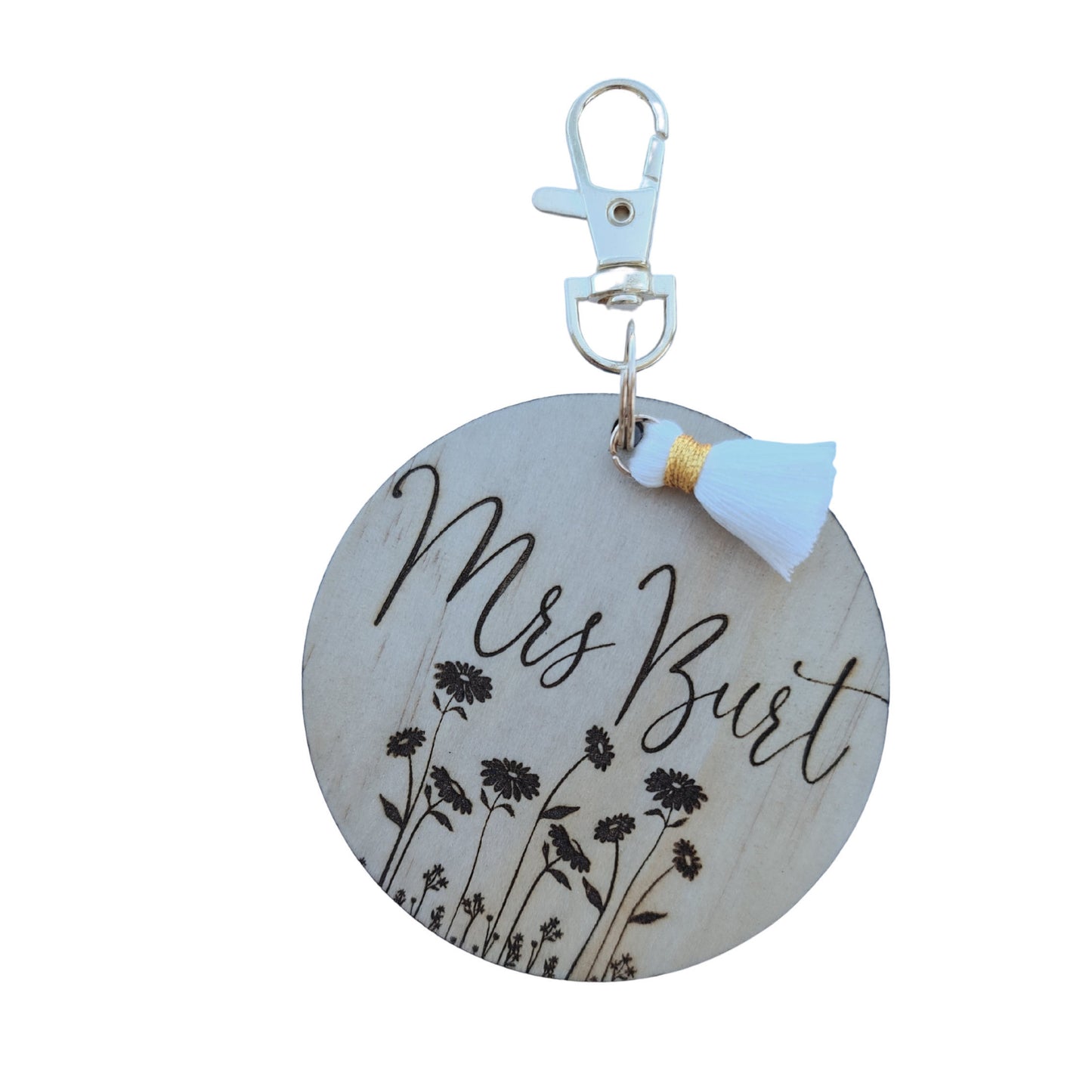 Floral design Personalised Bag Tag