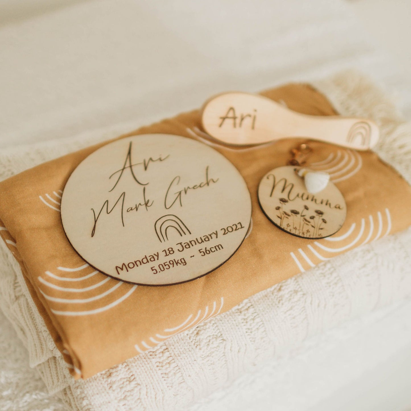 Birth Details Keepsake Plaque ◽ Personalised Birth Announcement