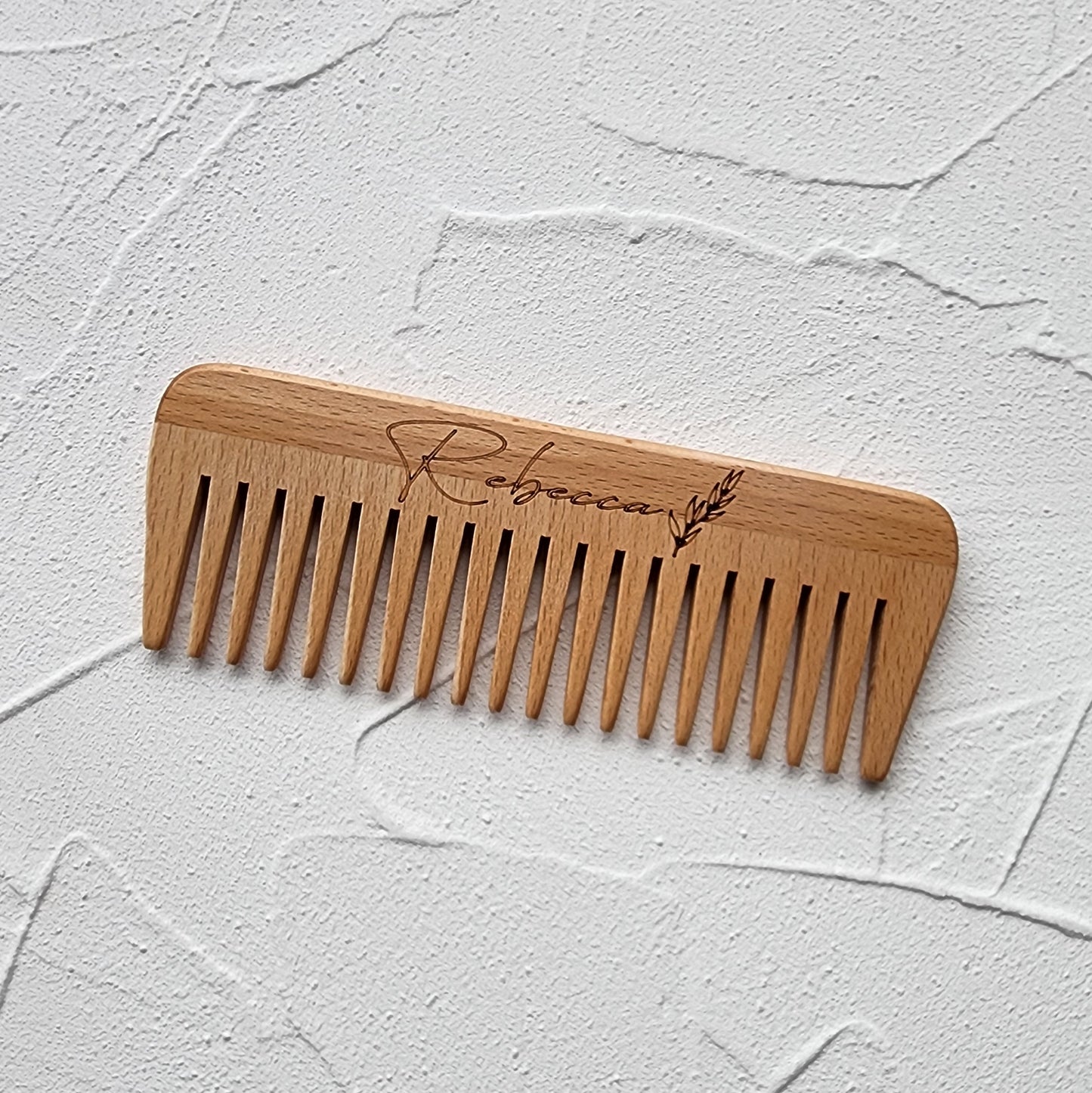 Laser Etched Wooden Comb