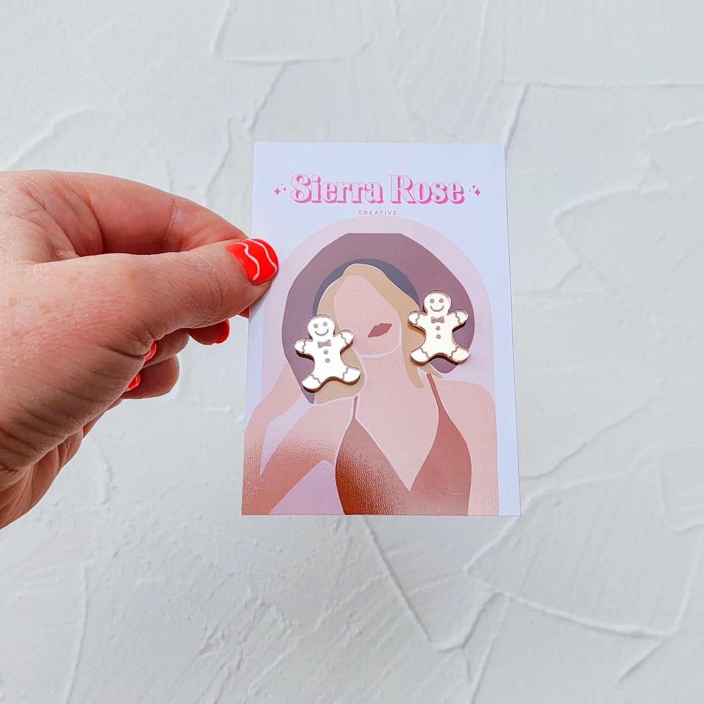 Gingerbread Man Stud Earrings