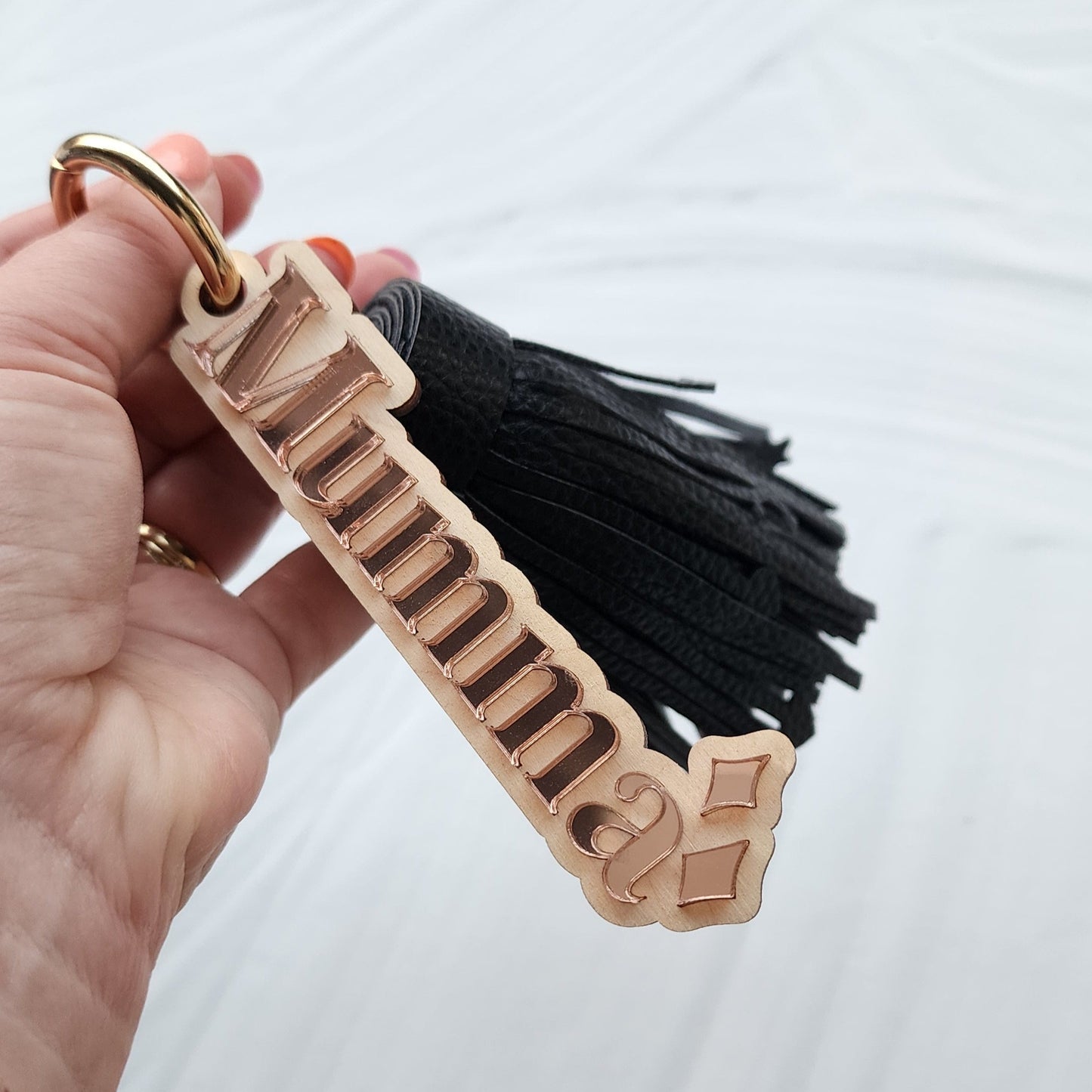 Mumma Charm with Leather Tassel