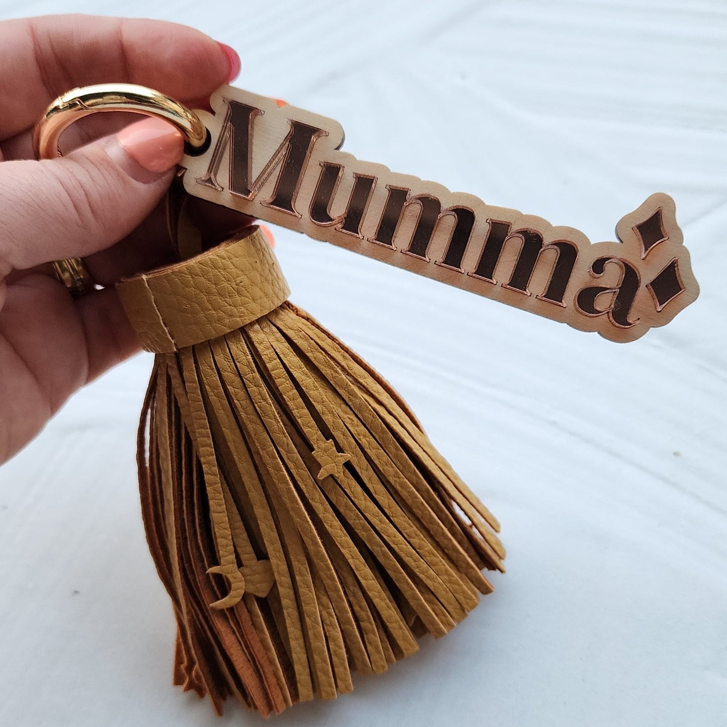Mumma Charm with Leather Tassel