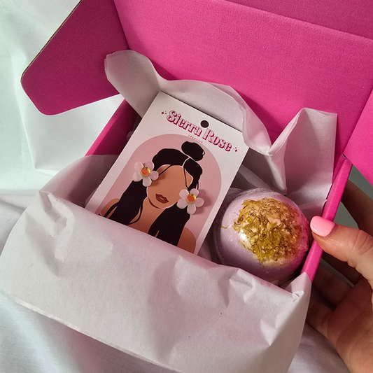 BUNDLE GIFT BOX - our best-selling Wildflower studs with Luxe Bath Bomb