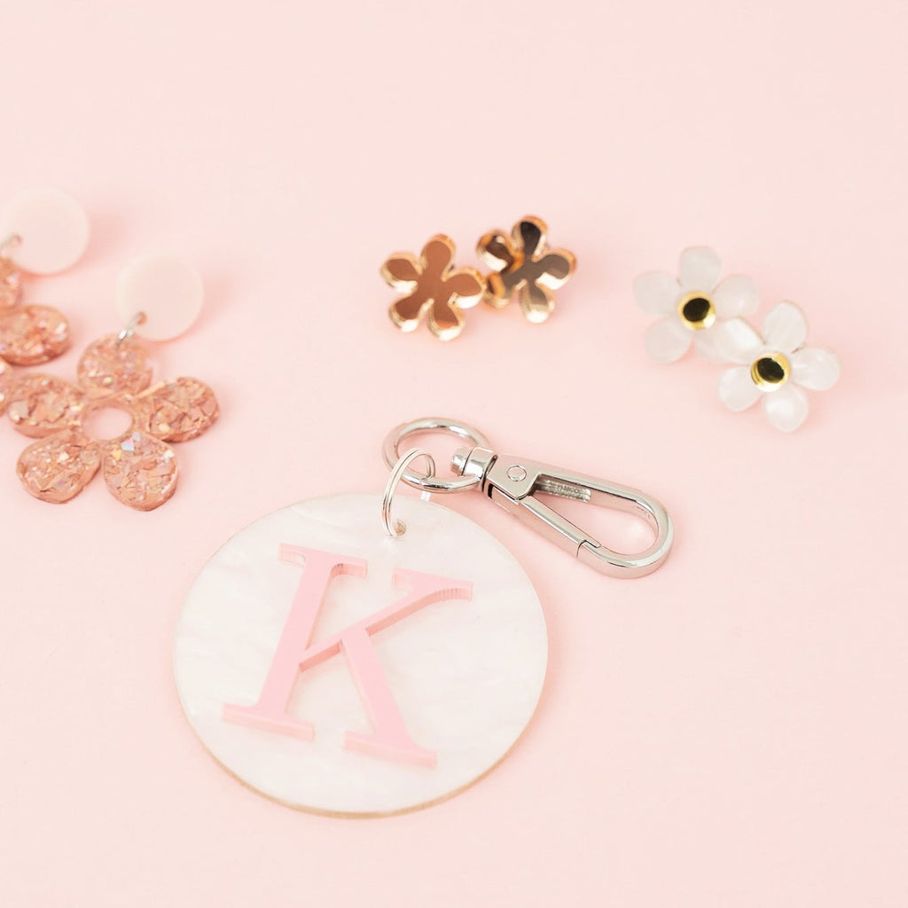 White & Gold Wildflower Stud Earrings