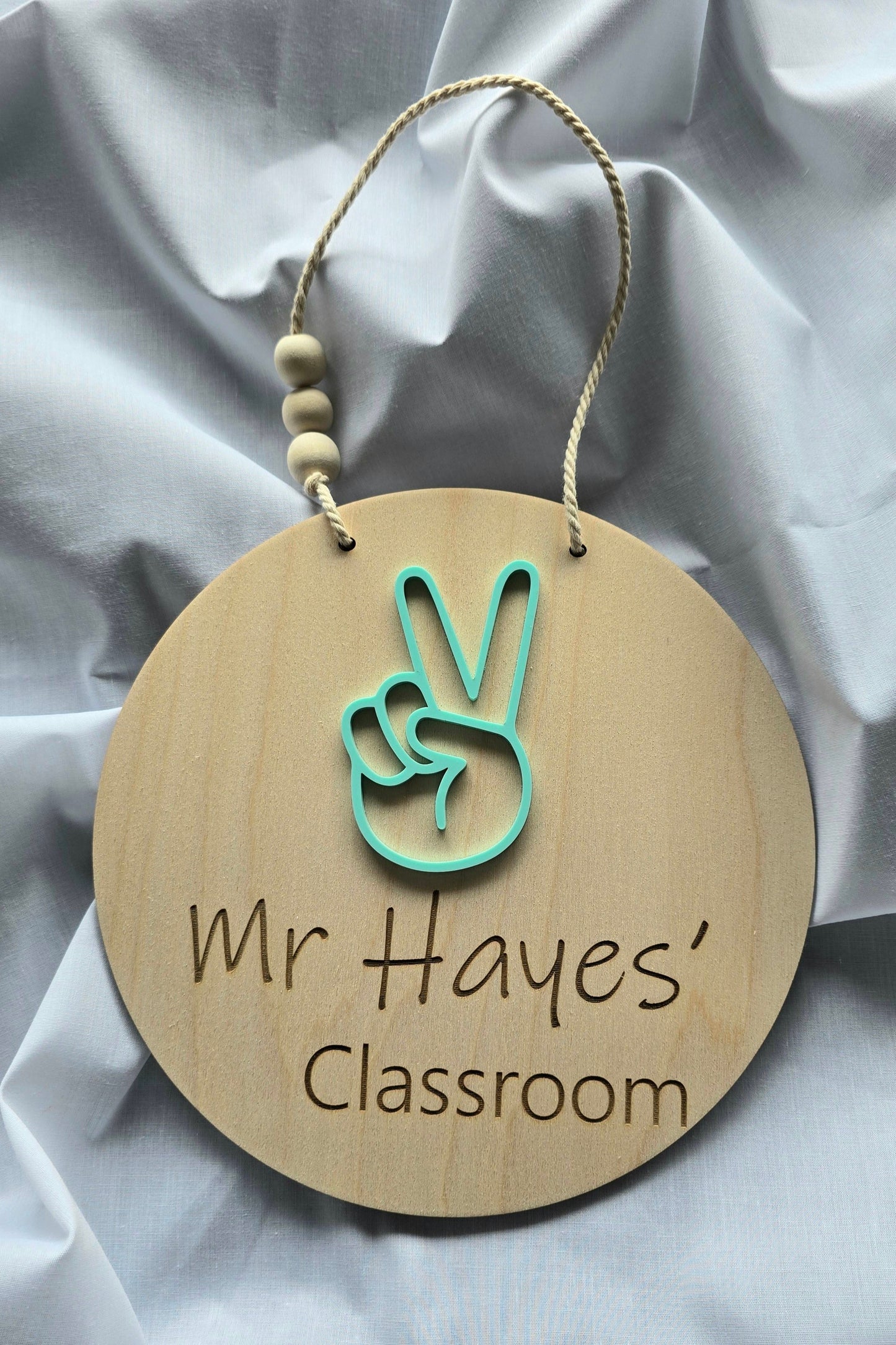 (Peace) Personalised Classroom Plaque