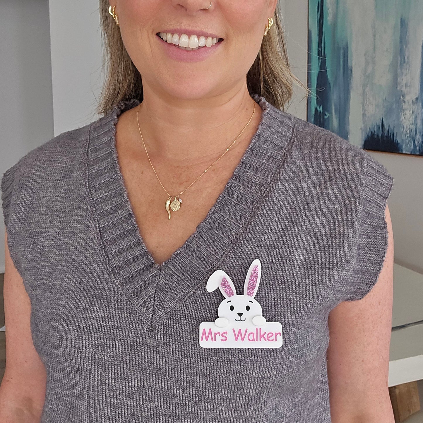 Bunny Name Badge