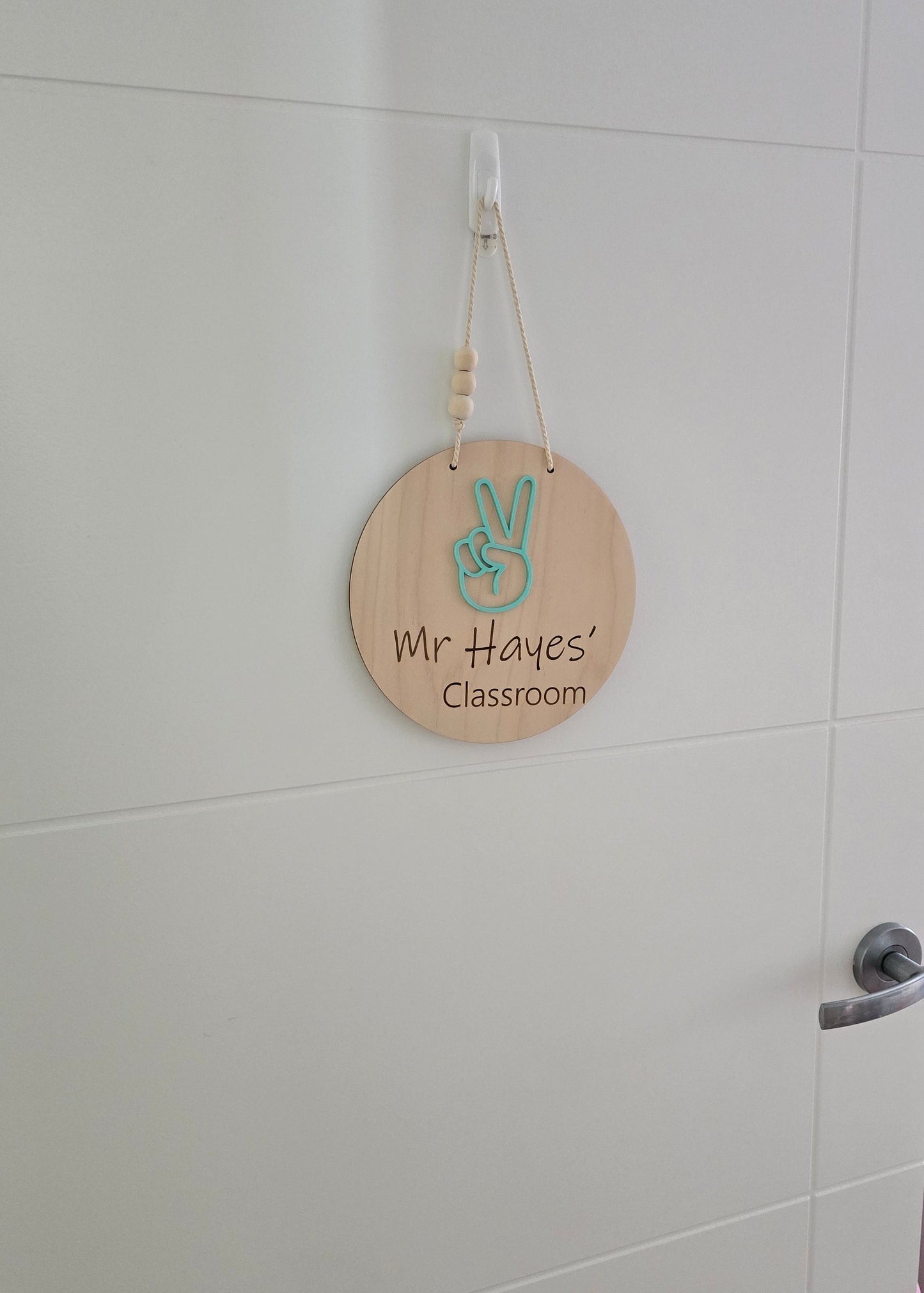 (Peace) Personalised Classroom Plaque