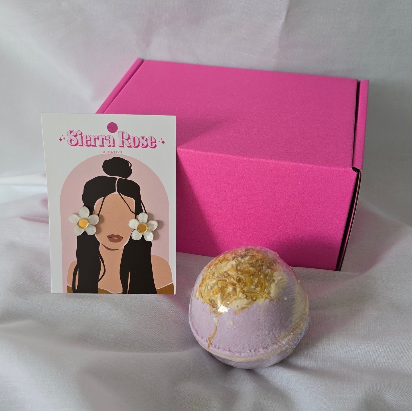 BUNDLE GIFT BOX - our best-selling Wildflower studs with Luxe Bath Bomb