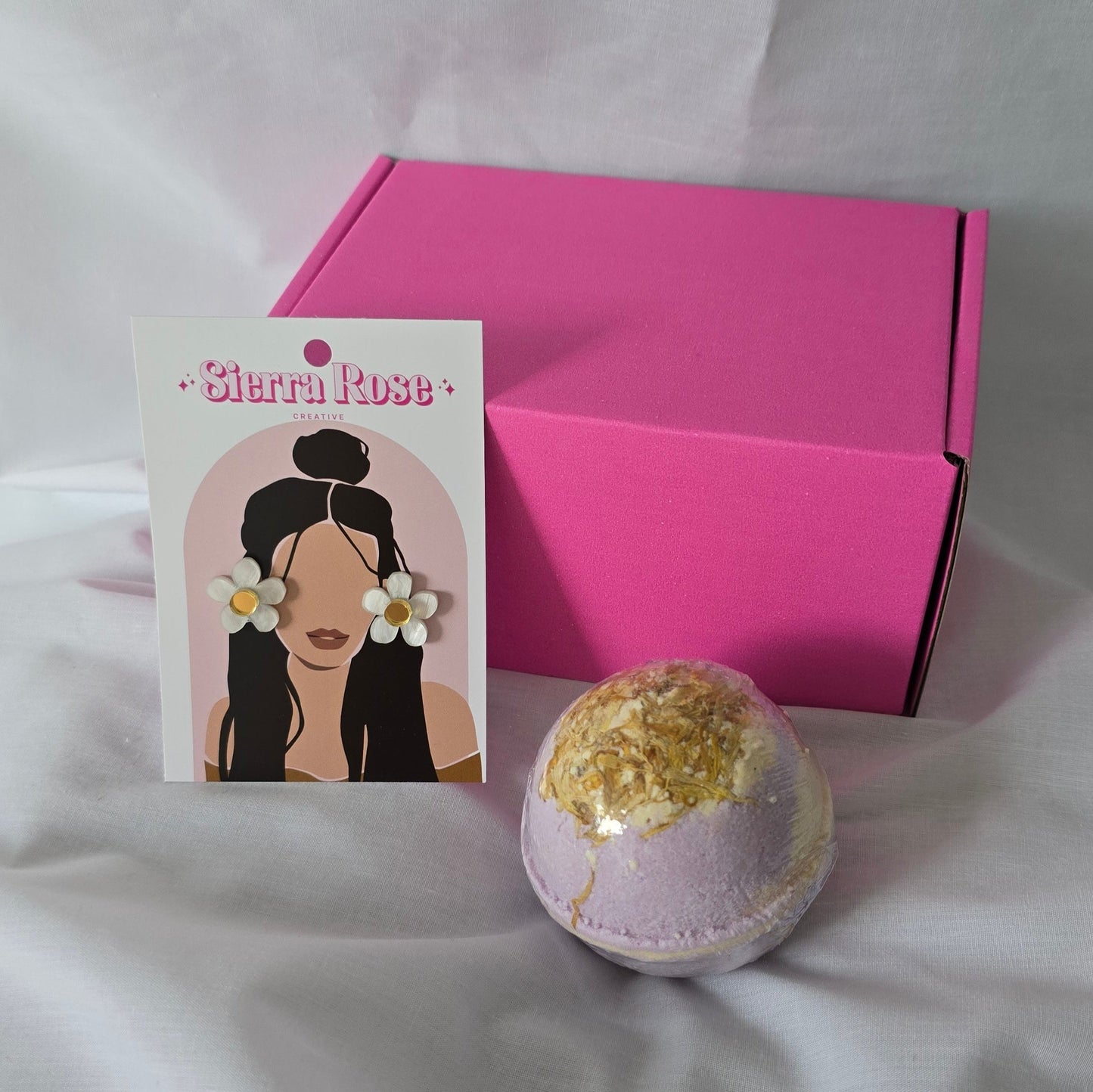 BUNDLE GIFT BOX - our best-selling Wildflower studs with Luxe Bath Bomb