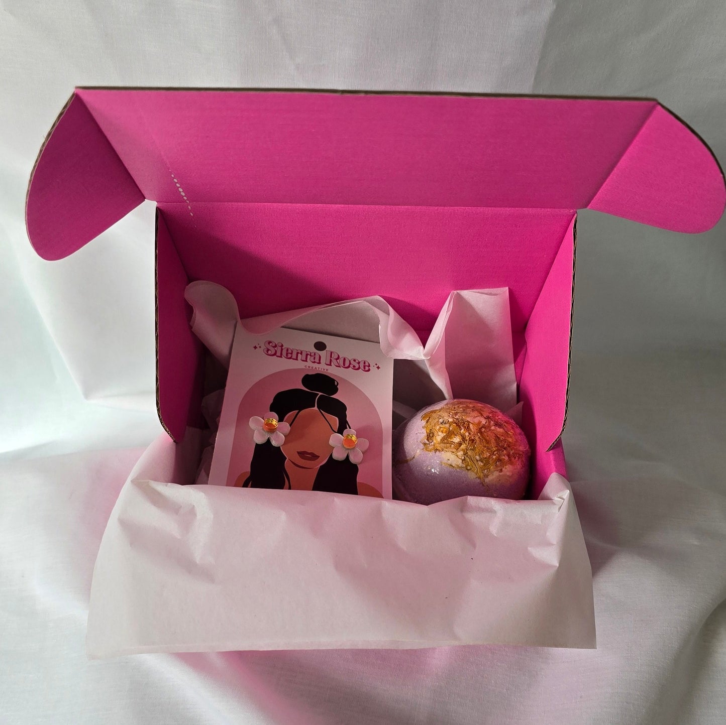 BUNDLE GIFT BOX - our best-selling Wildflower studs with Luxe Bath Bomb