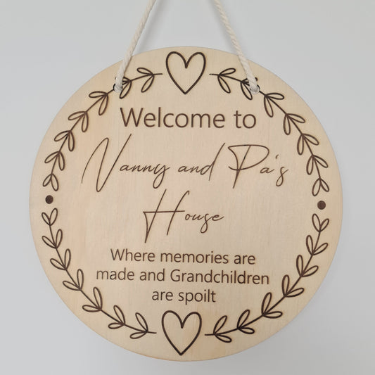 Grandparents Home Plaque