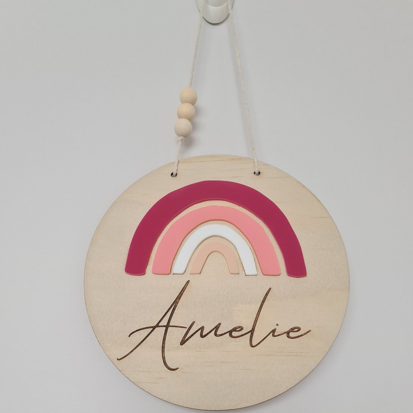 Pink hues Rainbow Name Plaque