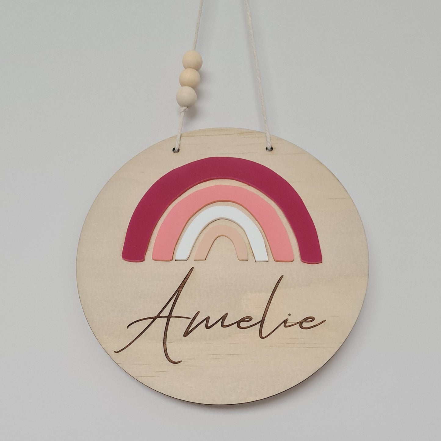 Pink hues Rainbow Name Plaque