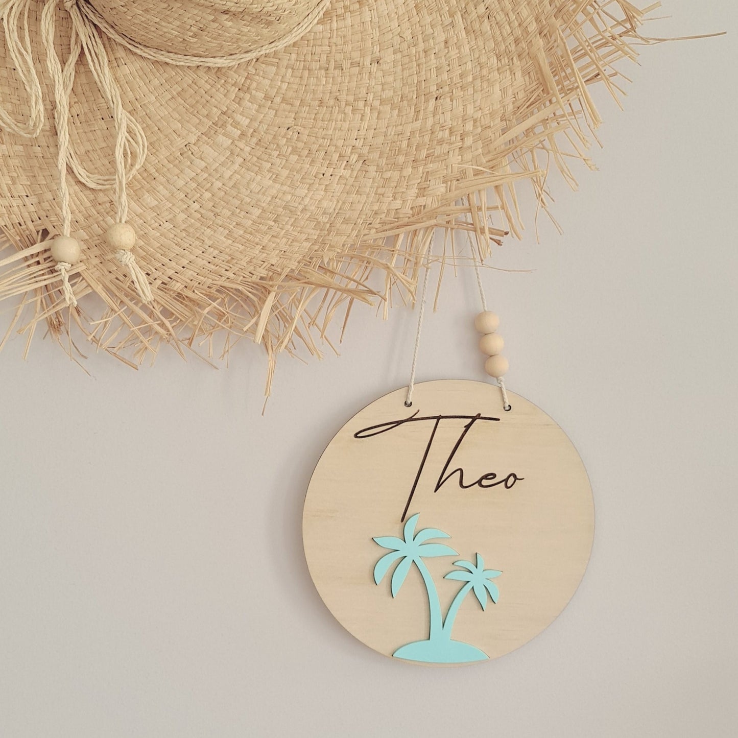 Palm Tree Name Plaque