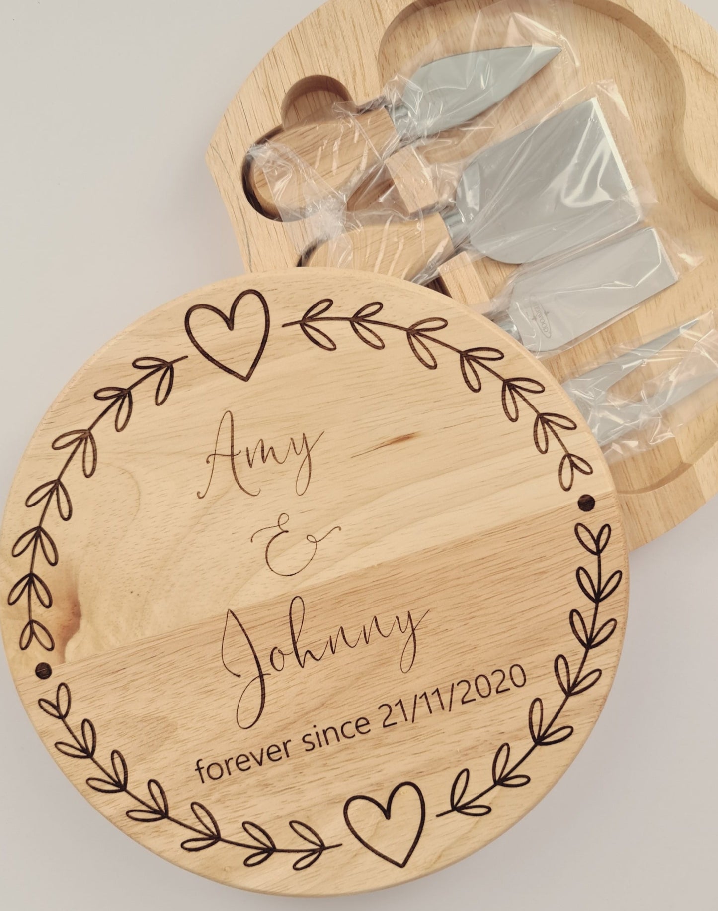 Engraved Cheese Board Set