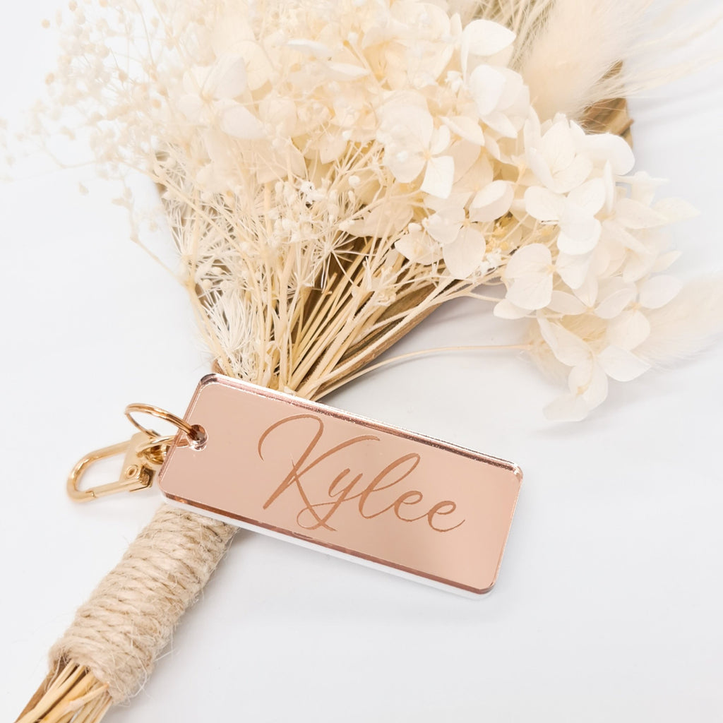 Rose Gold Personalised Keyring