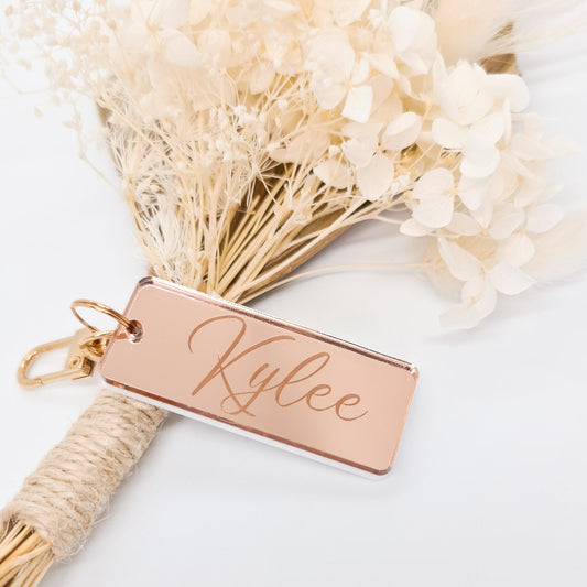 Rose Gold Personalised Keyring