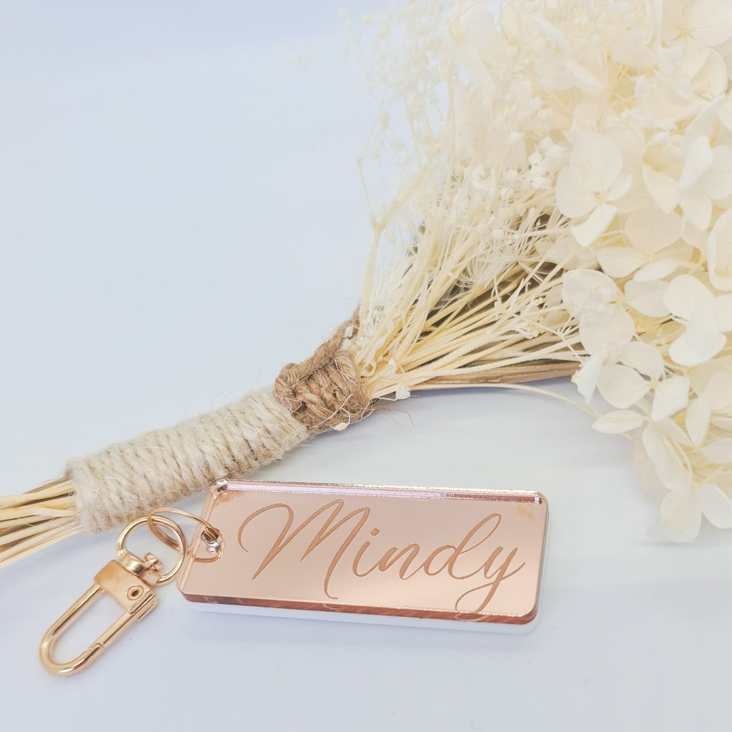 Rose Gold Personalised Keyring