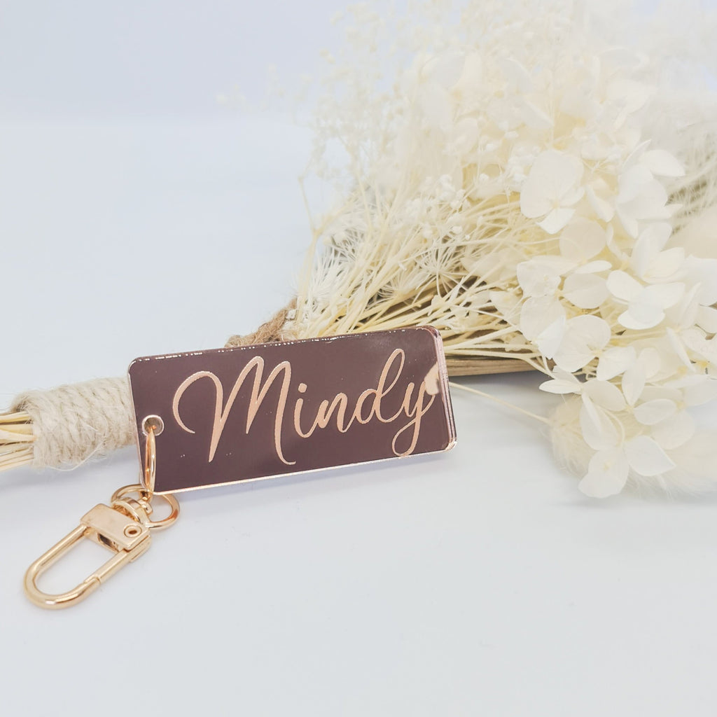 Rose Gold Personalised Keyring