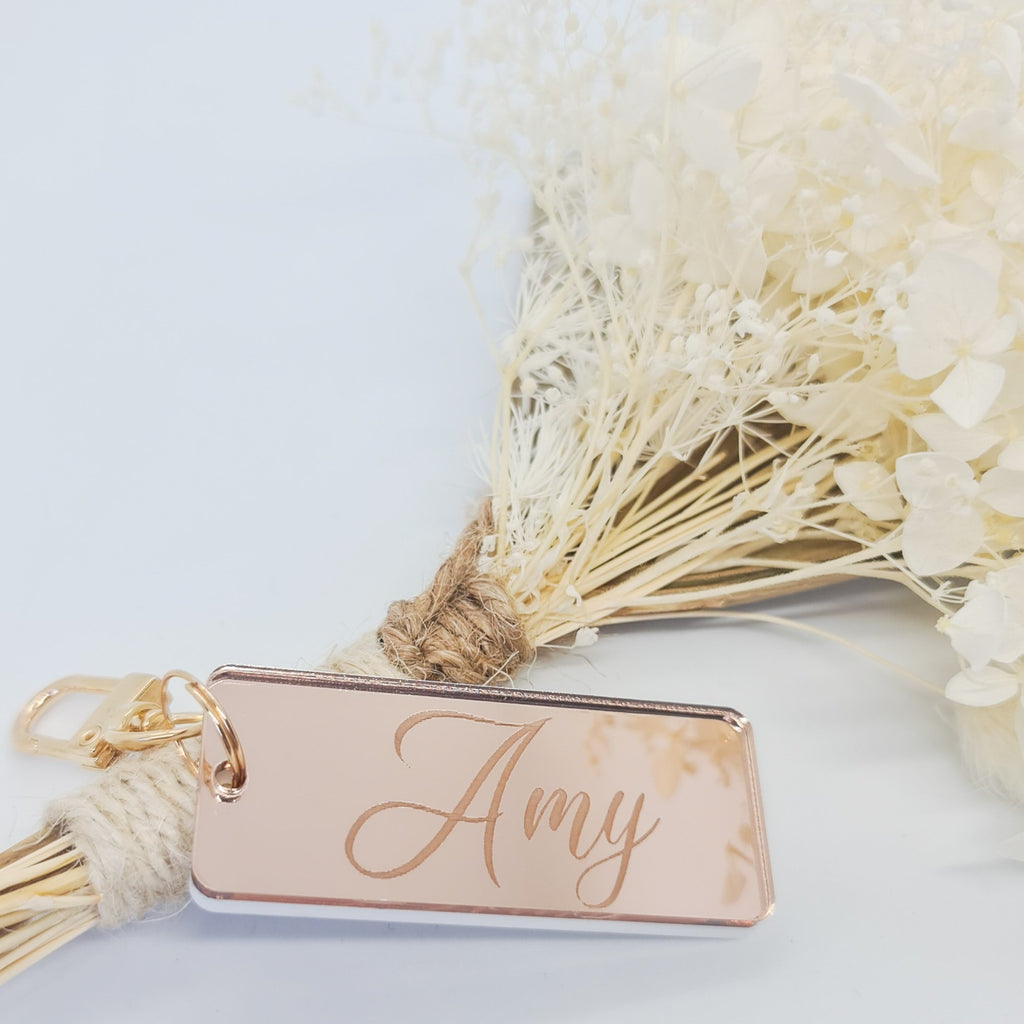 Rose Gold Personalised Keyring