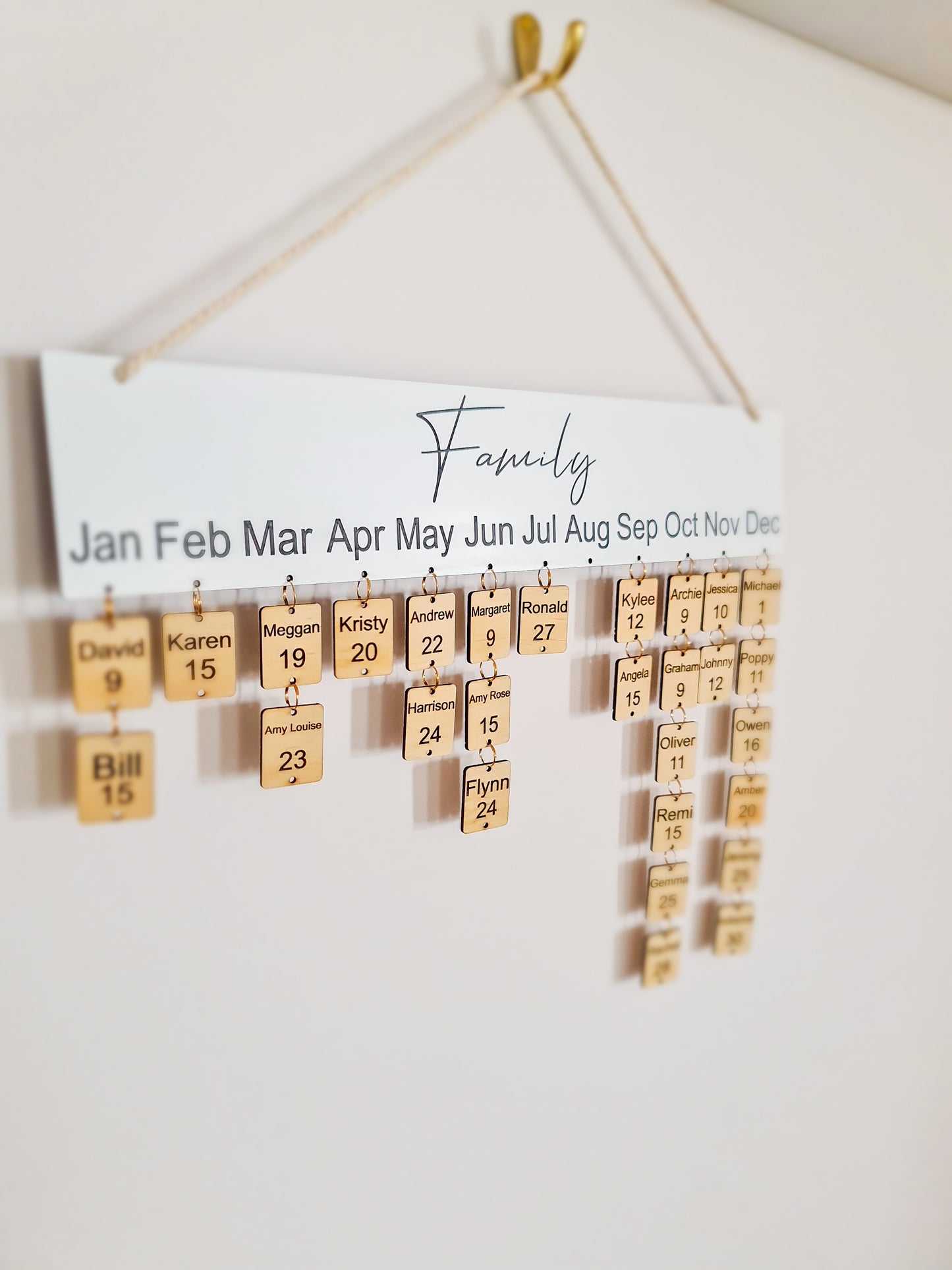 Family Birthday Calendar