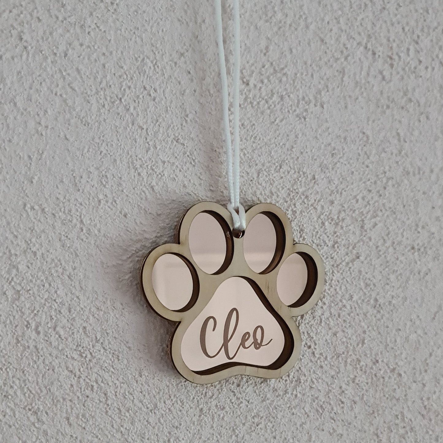 Personalised Paw Print Christmas Decoration