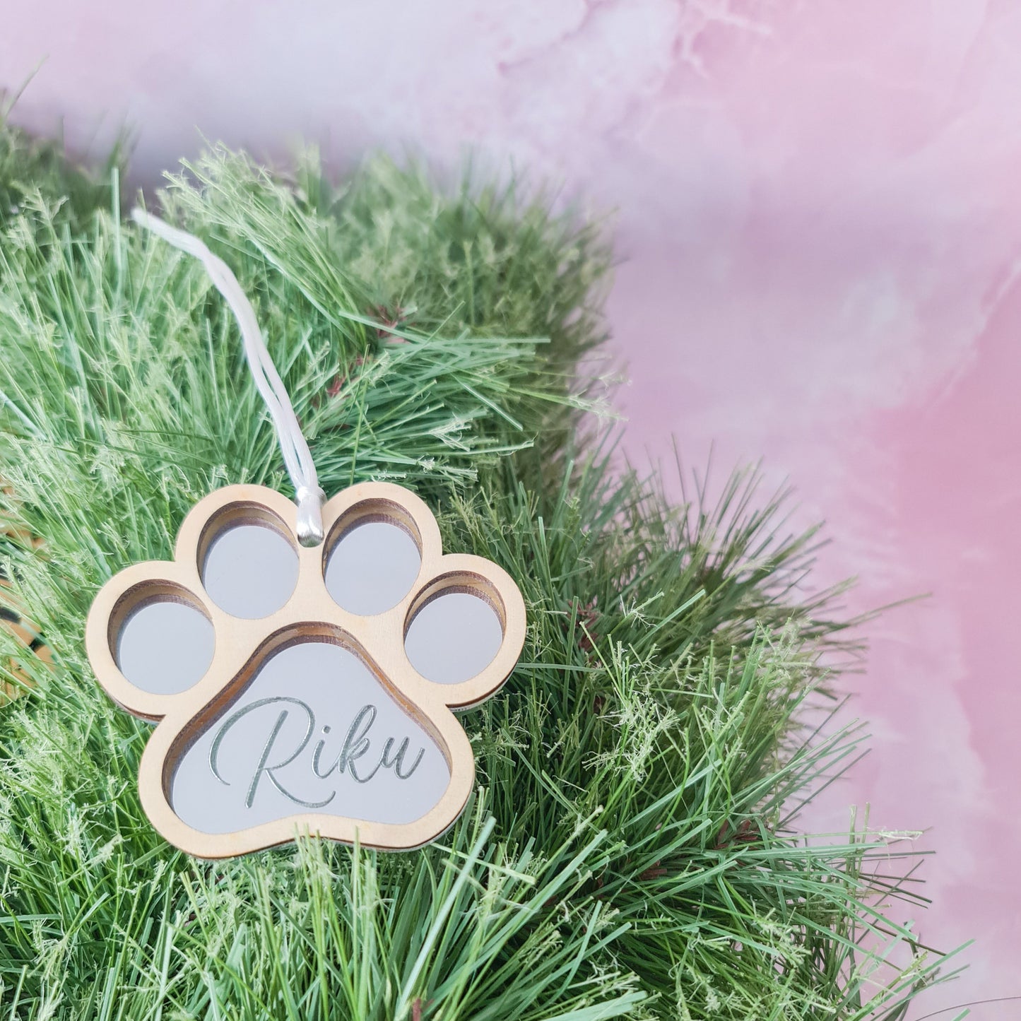 Personalised Paw Print Christmas Decoration