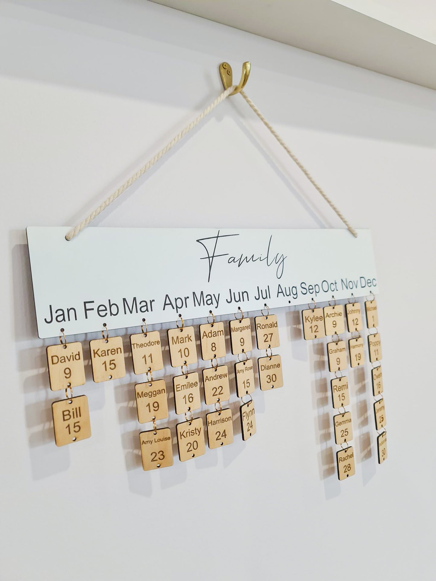 Family Birthday Calendar