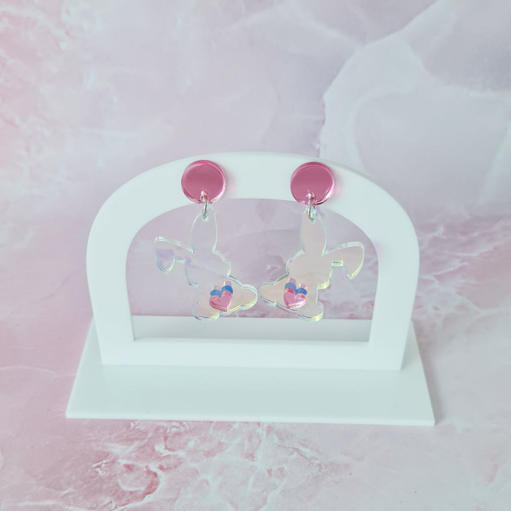 Acrylic Bunny Dangle Earrings