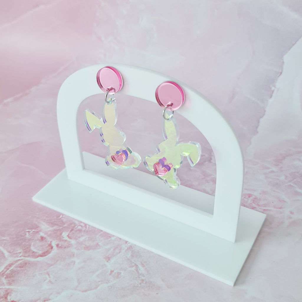 Acrylic Bunny Dangle Earrings