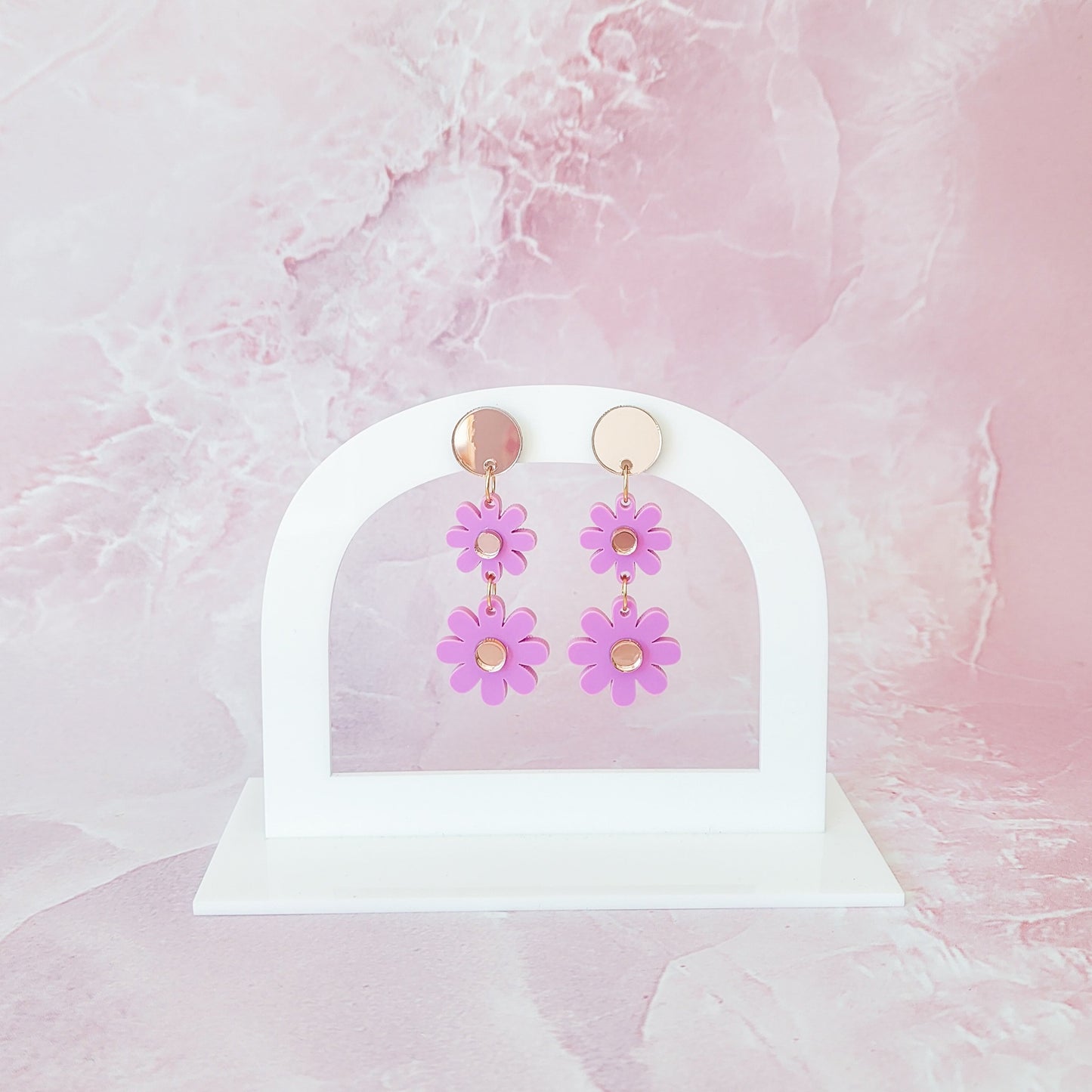 Wildflower Dangle Earrings - Lilac