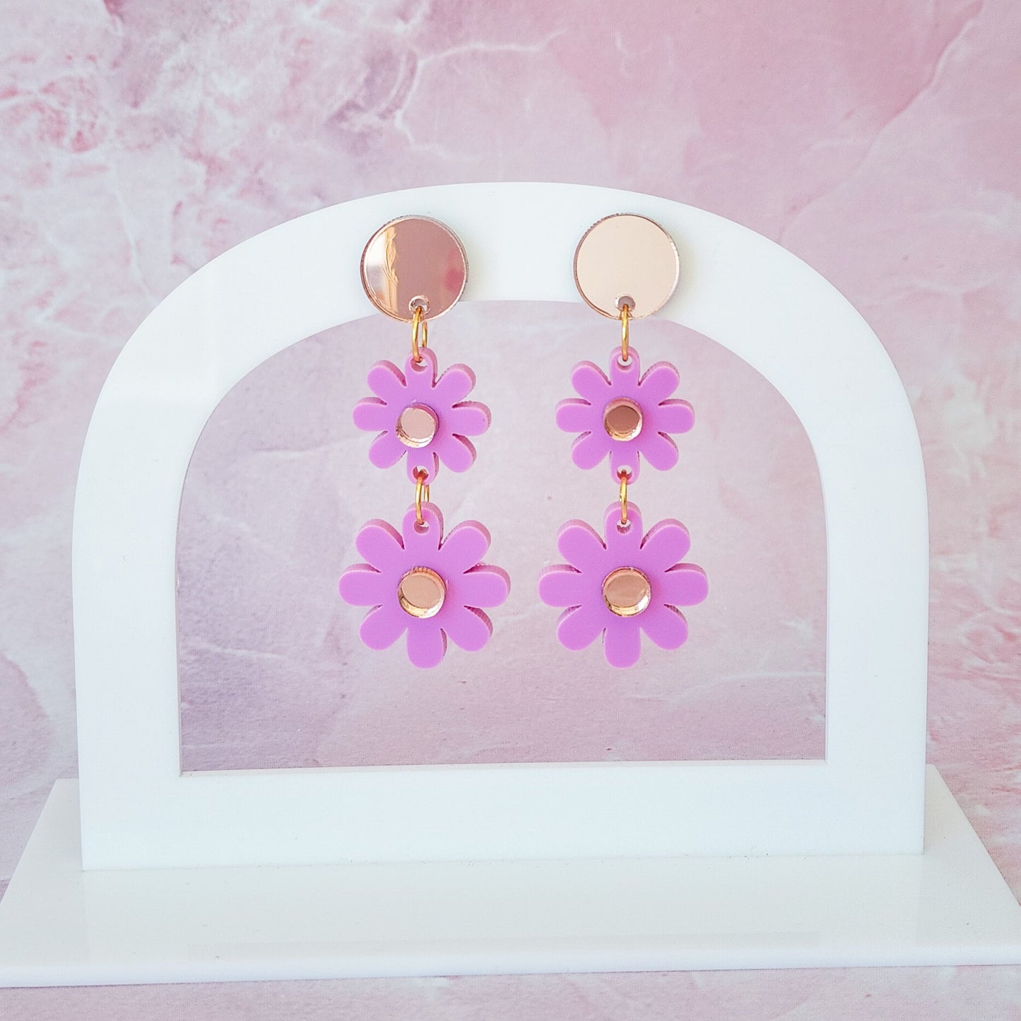 Wildflower Dangle Earrings - Lilac