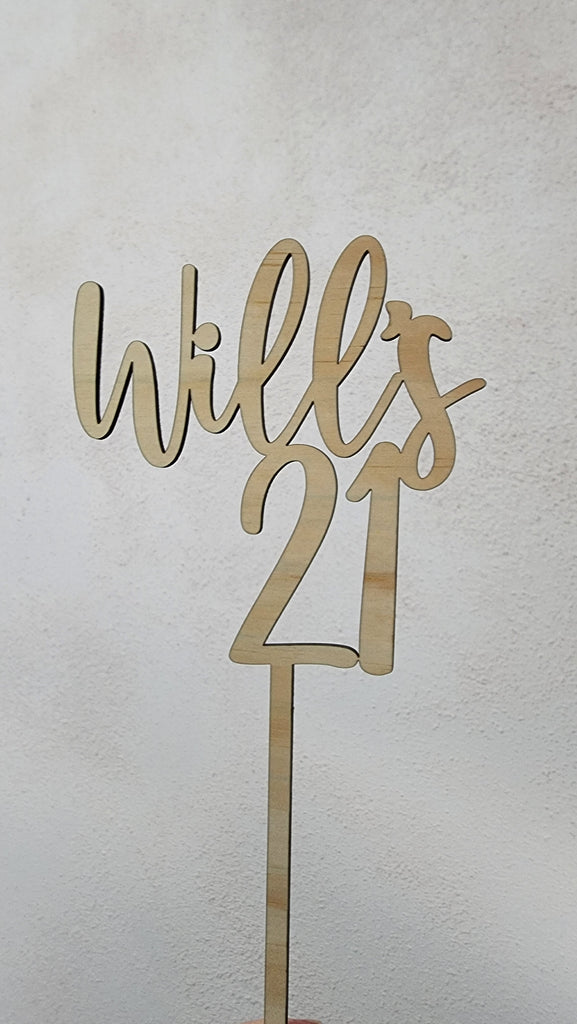 Wooden Cake Topper