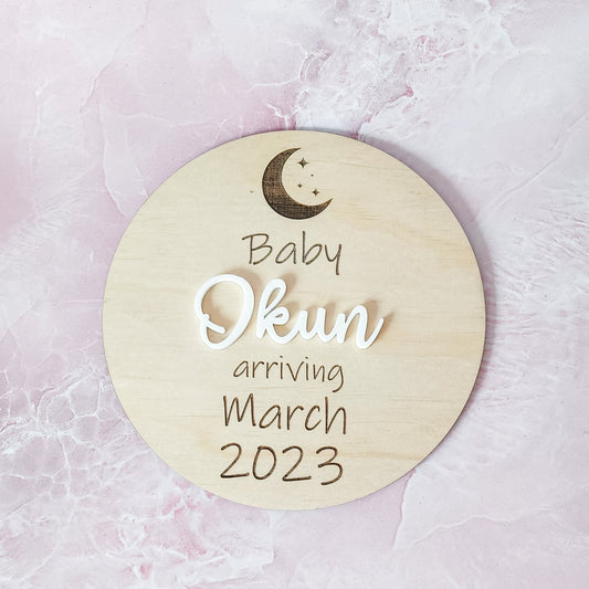 Pregnancy Announcement Plaque