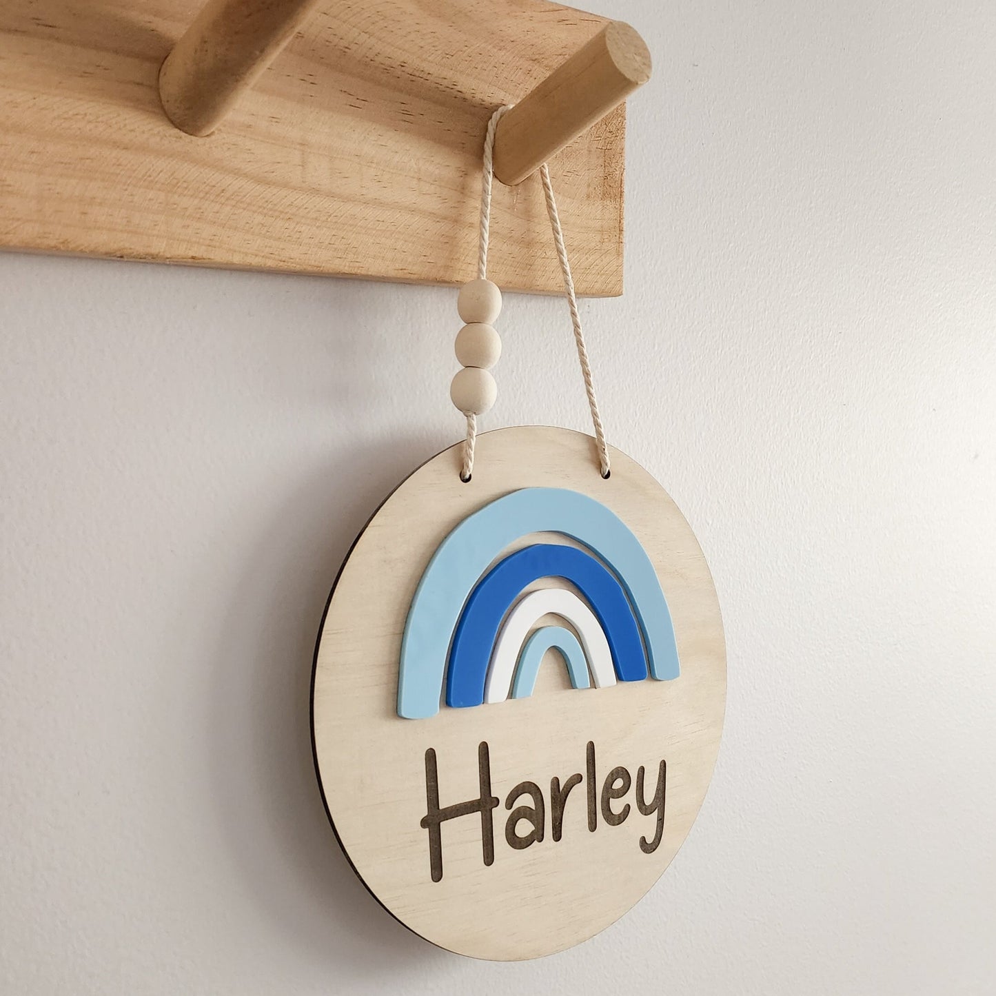 Blue hues Rainbow Name Plaque