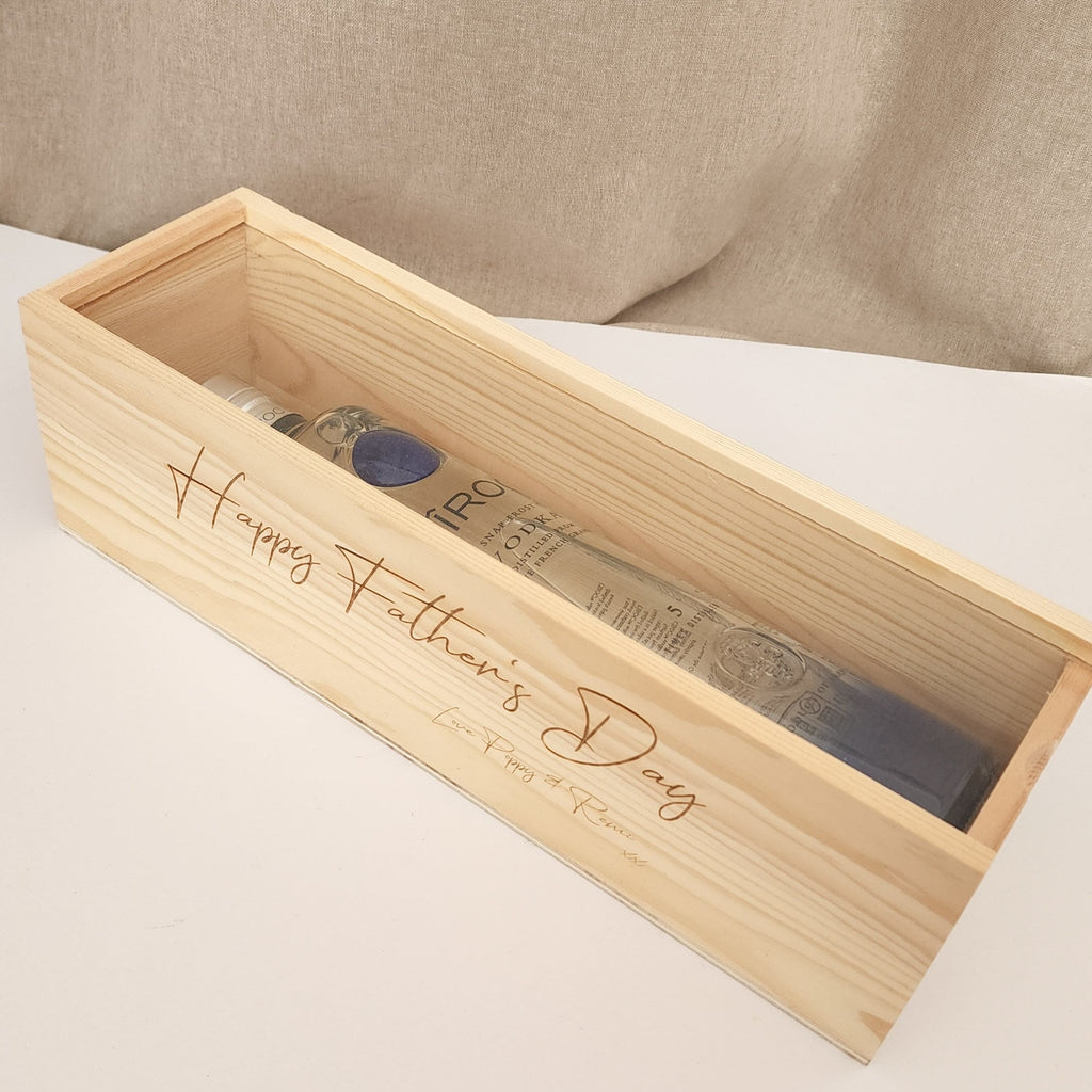 Personalised Wine Box for Dad