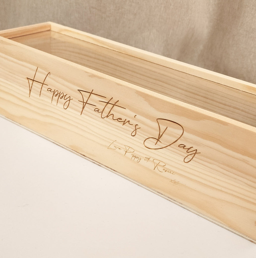 Personalised Wine Box for Dad