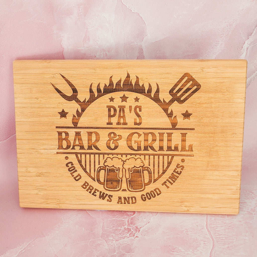 Father's Day Bar & Grill Serving Board