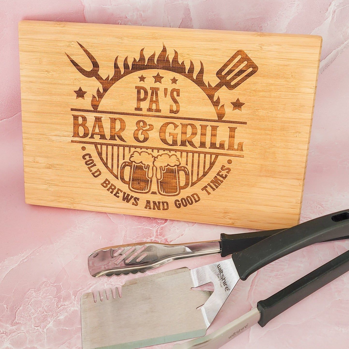 Father's Day Bar & Grill Serving Board