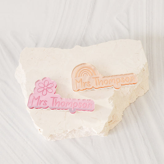 Mirrored Acrylic Name Badge