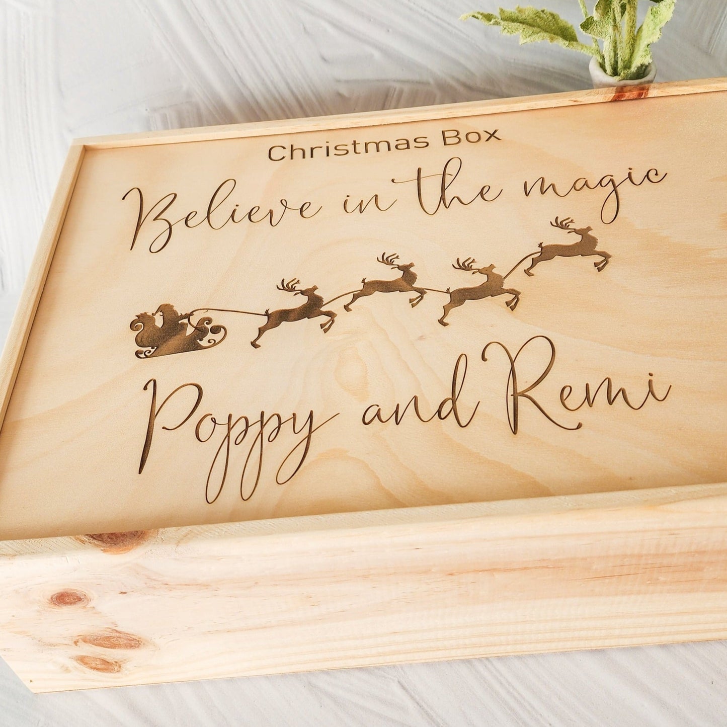 Christmas Wooden Keepsake Box